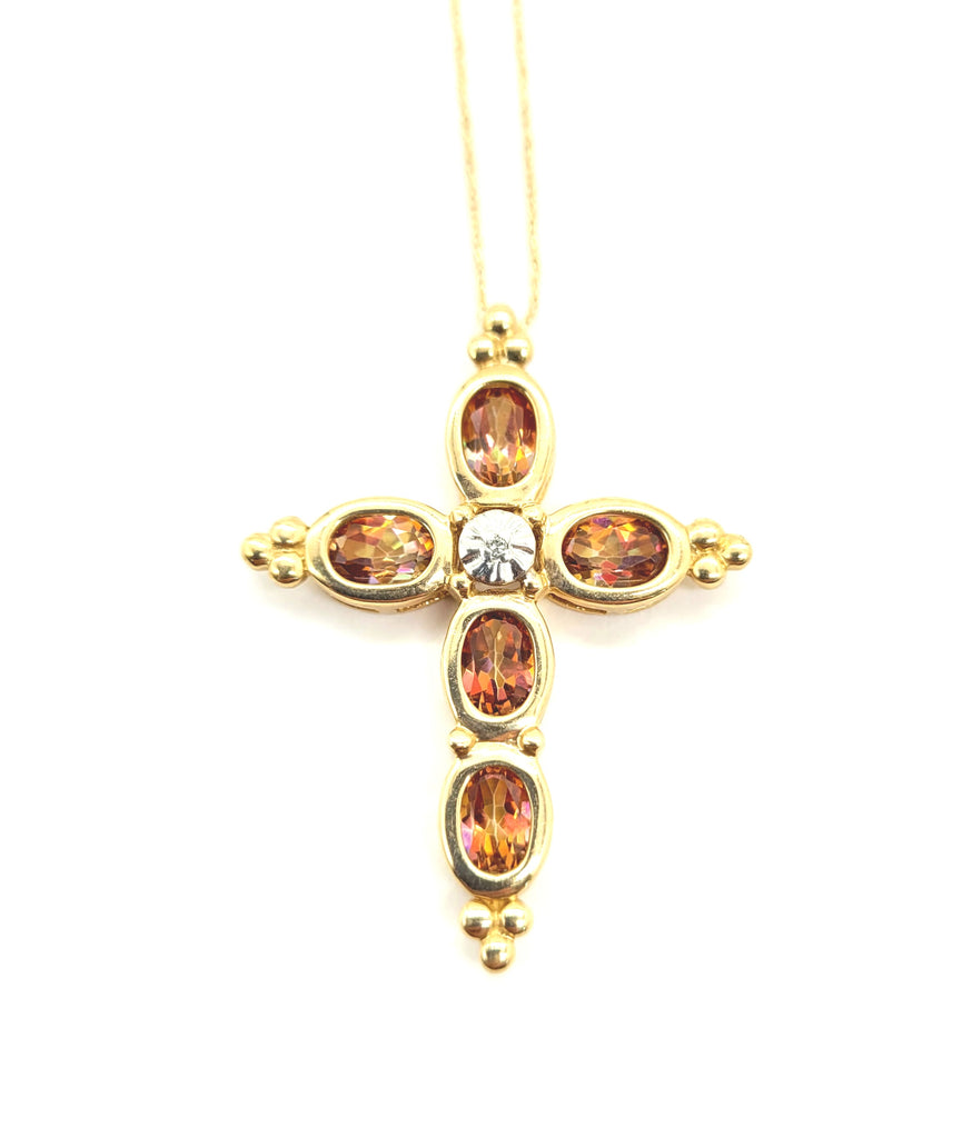 New Garnet Cross Necklace - Dick's Pawn Superstore