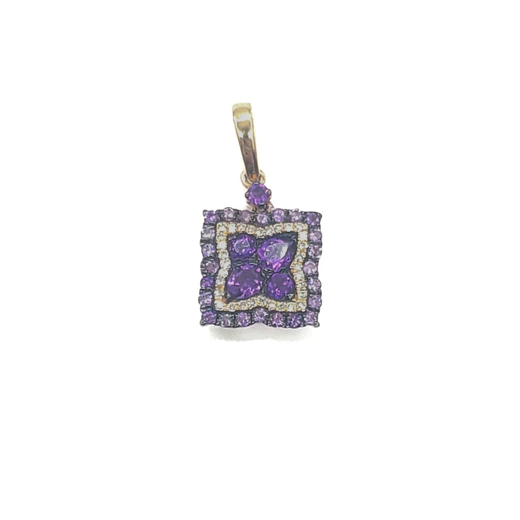 NEW Rose Gold Amethyst and Diamond Pendant - Dick's Pawn Superstore