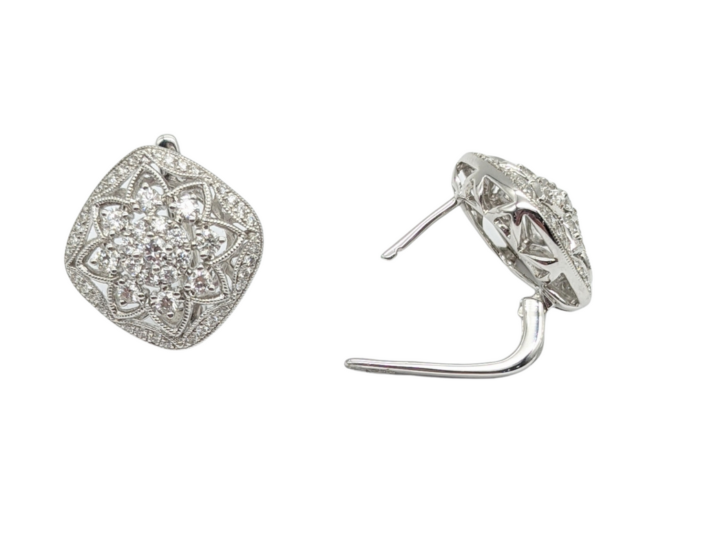 Diamond Floral Earrings - Dick's Pawn Superstore