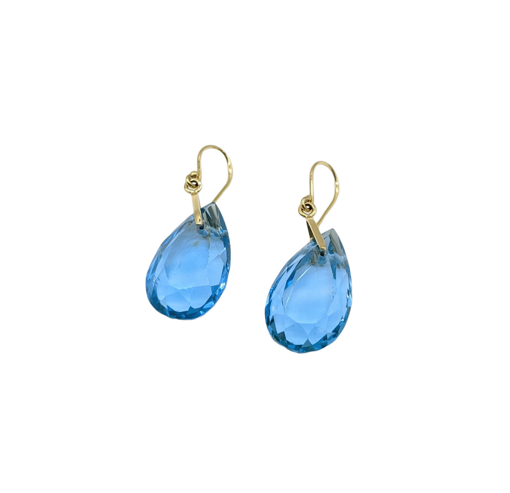 Teardrop Blue Topaz Dangle Earrings - Dick's Pawn Superstore