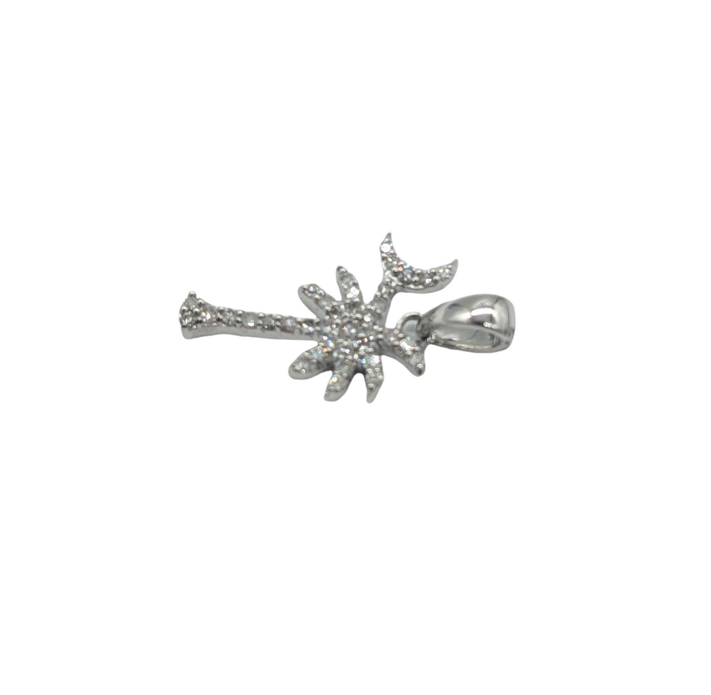 Diamond Palm Tree Pendant with Moon - Dick's Pawn Superstore