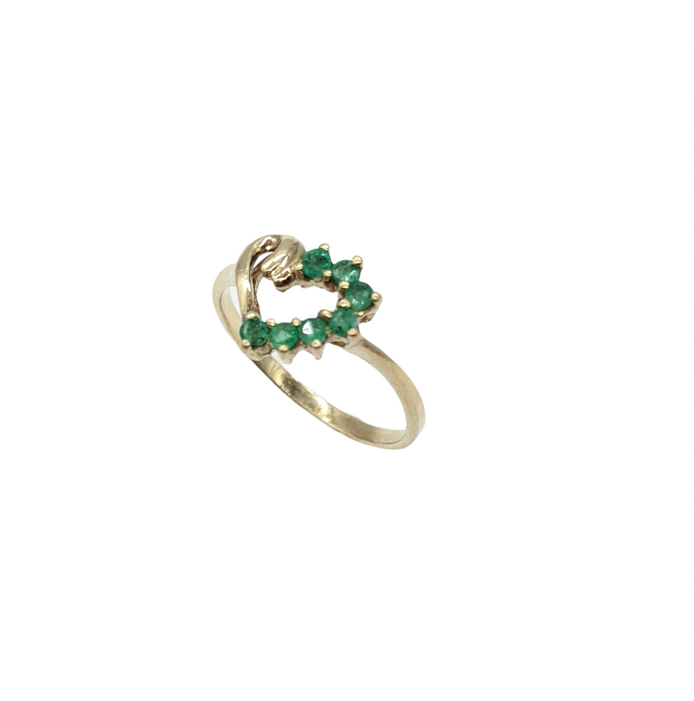 Emerald Heart-Shaped Cut Out Ring - Dick's Pawn Superstore