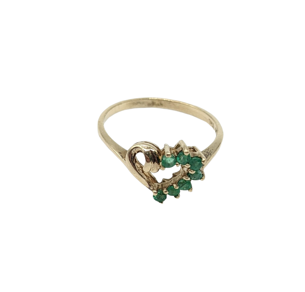 Emerald Heart-Shaped Cut Out Ring - Dick's Pawn Superstore