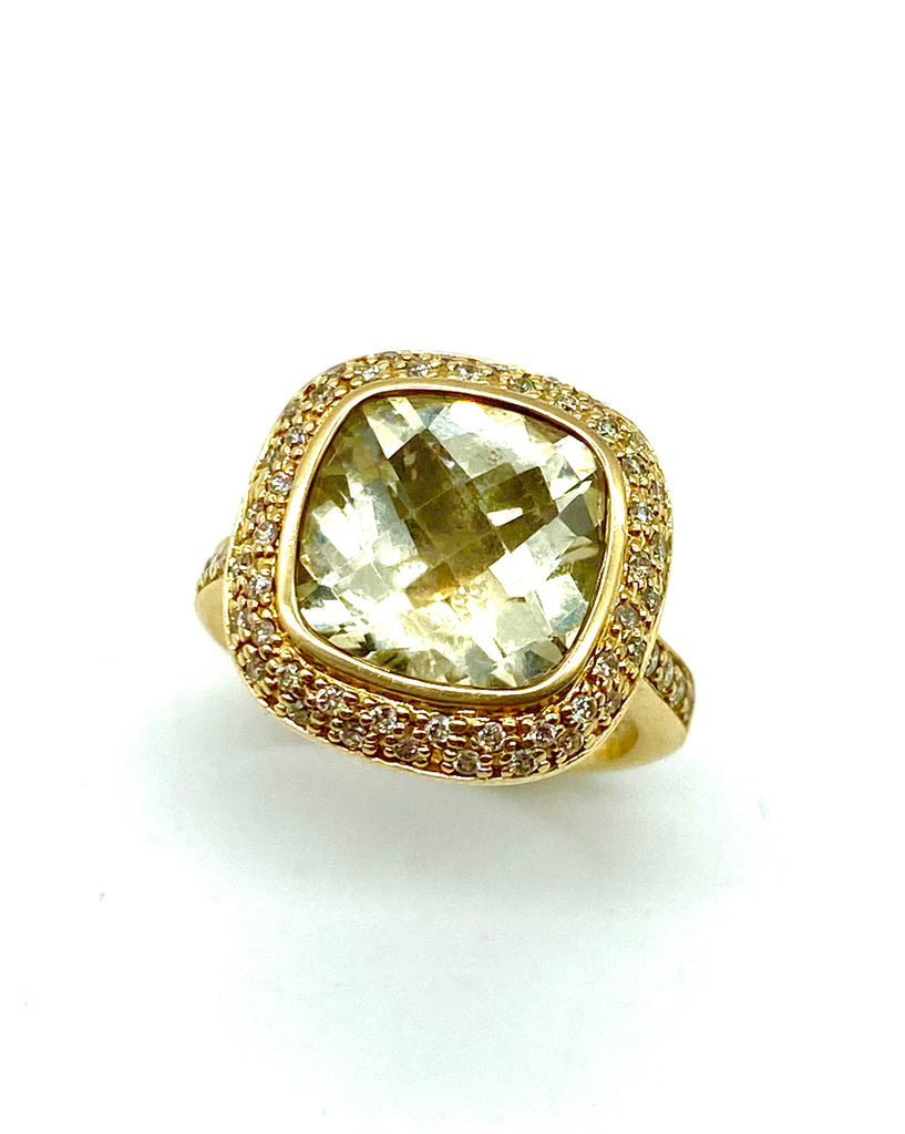 Yellow Topaz and Diamond Ring - Dick's Pawn Superstore
